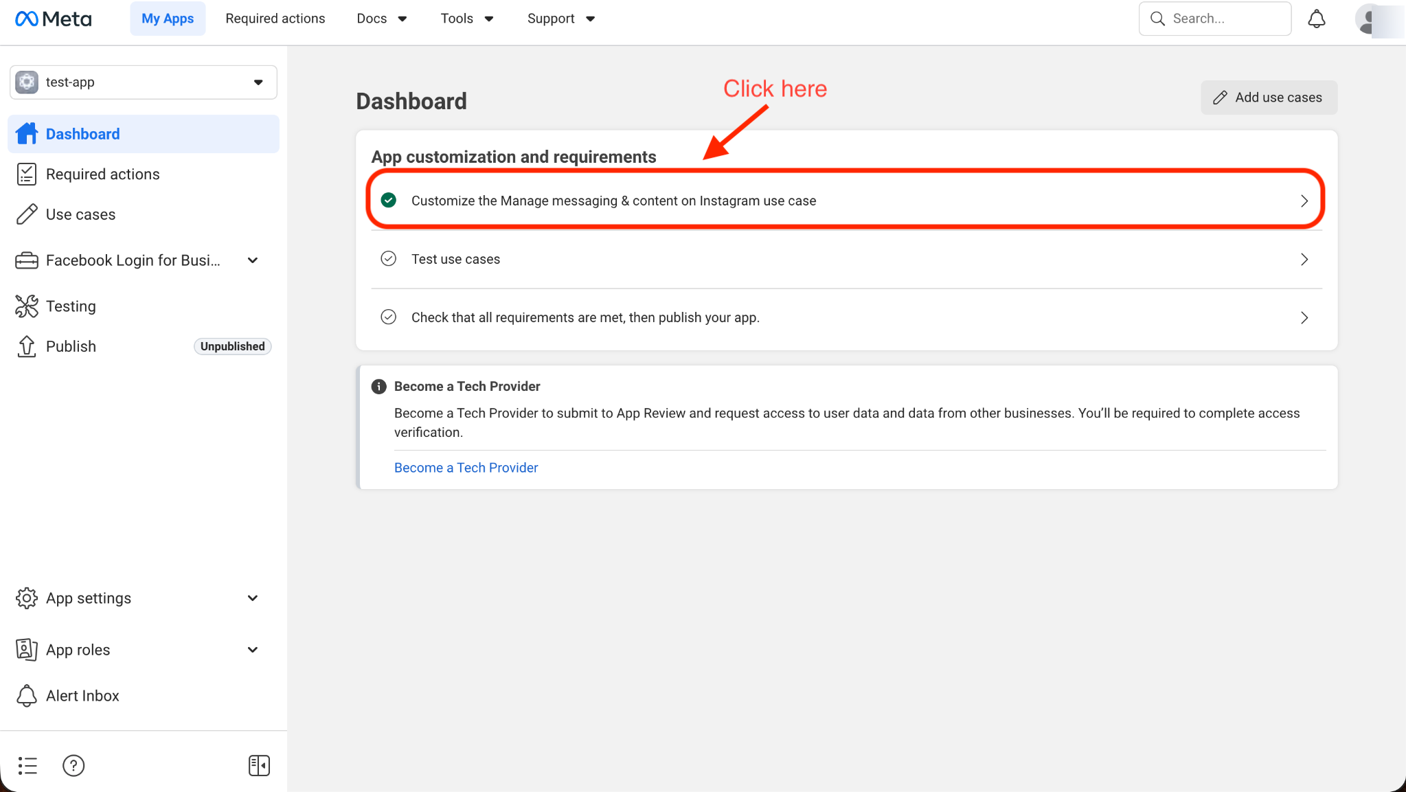 API setup with Instagram login - sidebar